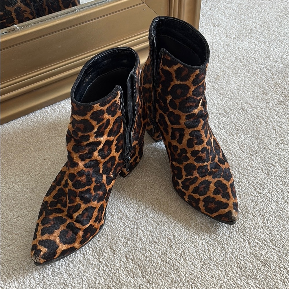 ALDO Leopard Print Ankle Boots
